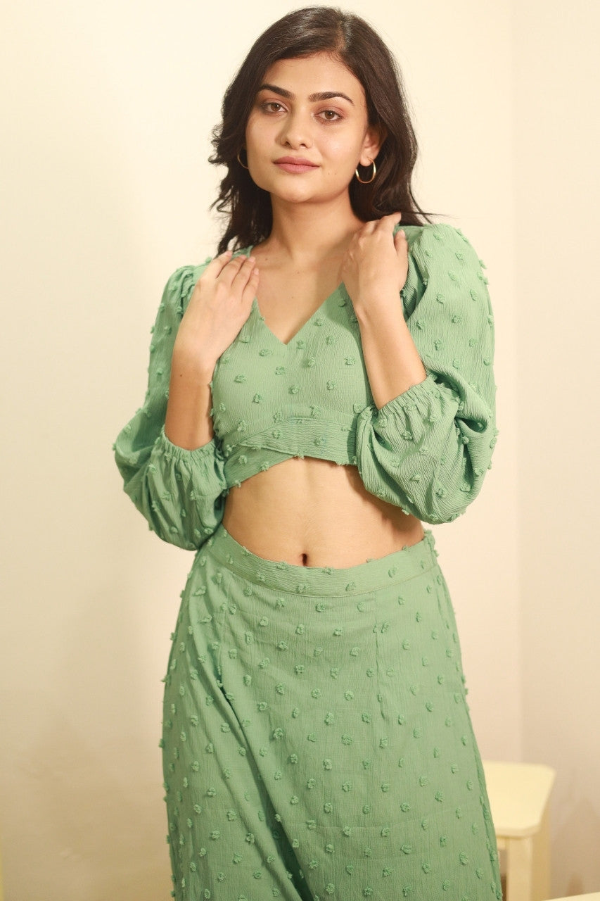 Mint green butti co-ord set