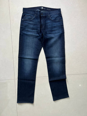 blue denim jeans ,slim shape  ,high end brand ,7 For allmankind 