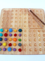 Set of 100 wooden board pieces