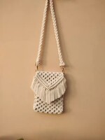 Beautiful macrame sling bag for mobile