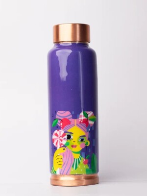 Artistic stroke | 100% pure copper bottle|500 ml |