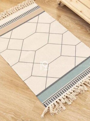 Home decor stylish beautiful print 100% cotton soft doormat