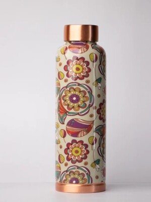 Vintage flora | 100% pure copper bottle|1000 ml |