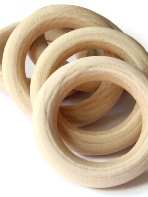 Natural Wood Rings Without Paint ,  STYLISH HANDMADE NATURAL WOOD RINGS