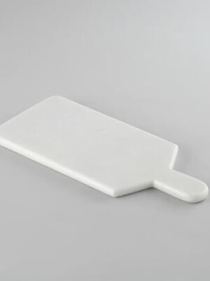 White Marble Chopping Board, Serving Board, Cheese Platter to Presenting Main Courses, Wines or Desserts (14"X7")