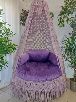 Macrame Butterfly Boho Swing Hammock Chair for Adults & Kids TOPW13