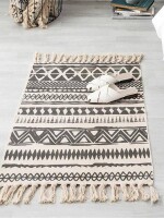 Zig Zag design 100% cotton doormats for different areas of home