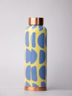 Half circle printed | 100% pure copper bottle|950 ml |