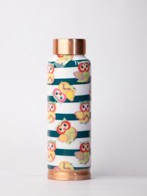 Cute owl printed | 100% pure copper bottle|500 ml |