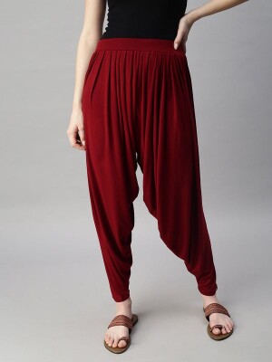Maroon 100% cotton beautiful patiala salwar