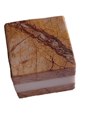 MBSC Multi Color Premium Natural Marble Square Paper Weight (2"X2") Set of 2 Pcs for Home Office Study Table