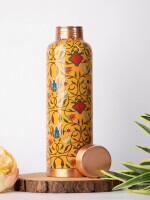 The jaal mustrad ornate| 100% pure copper bottle|1000 ml |