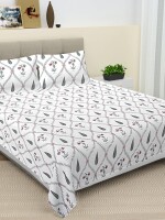 Double bedsheet set with 2 pillow covers crafted in 100% cotton