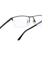 Elegant square specs for men women | blue light blocking | computer glasses | metal half rim frame