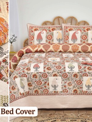 Beautiful print block jaal bedcover