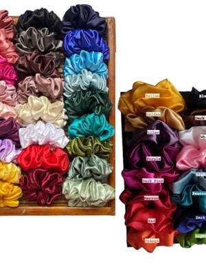 SATIN SCRUNCHIE (Pack of 30)-  making them suitable for both casual and formal occasions.