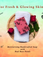 Ubtan Scrub Mask, Face Wash and Rose Petals Bath Soap Combo | Licorice Root, Turmeric, Saffron, Sandalwood For Brightening, Moisturising.