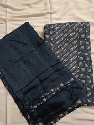Cotton dress material with dupatta sequence work