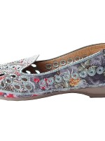 Embroidered Leather Jutti for Women - Multicolor Ethnic Footwear for Every Occasion