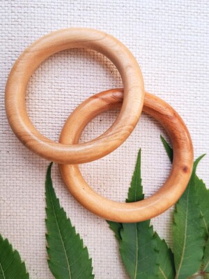 Organic natural neem wood ring teether for babies | Helps in teething | 3+ month babies