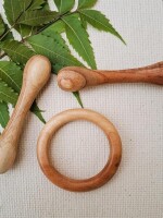 Ring and stick natural organic wooden neem teether for babies | helps in teething | 3+ months babies