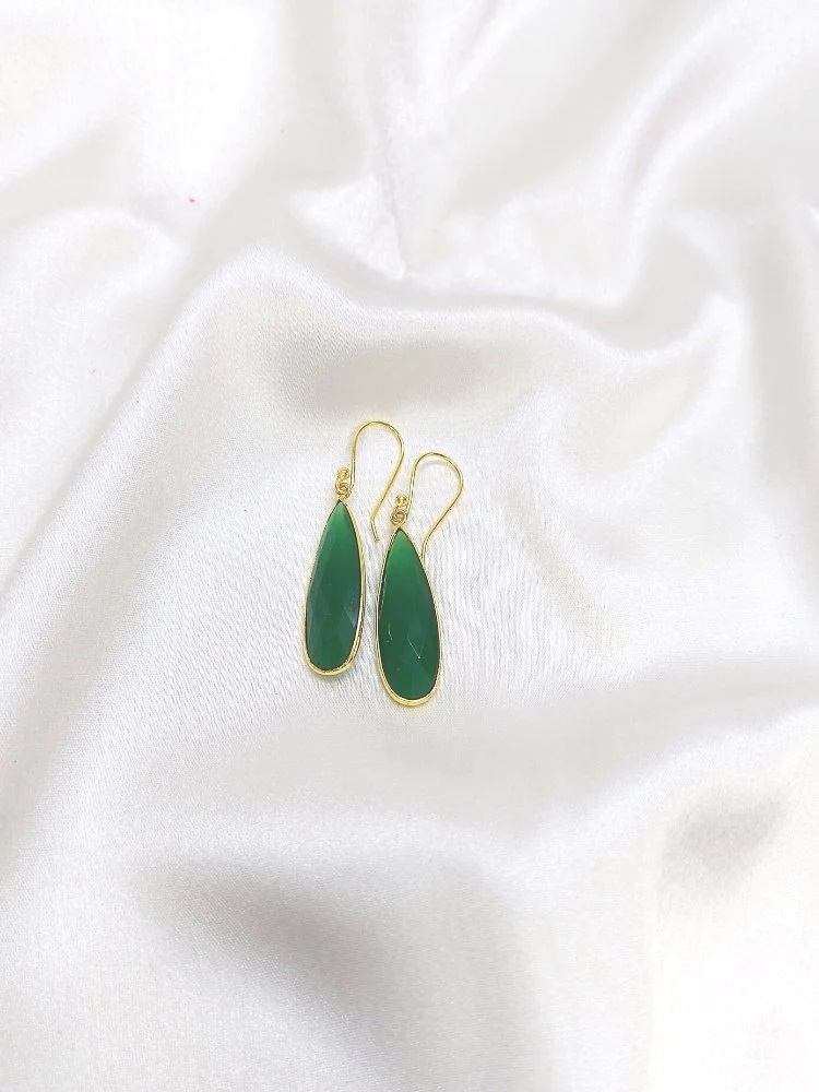 Buy Teejh Hansooja Dark Green Golden Enamel Drop Earrings Online At Best  Price @ Tata CLiQ