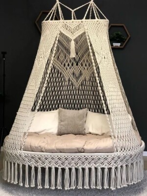 Macrame hammock bed, Beautiful macrame swing