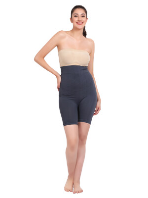 Everyday Comfort Best Fit Sweat Absorbing Tummy Tucker with Thigh Shapewear Black