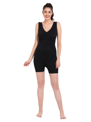 Full body shapewear boxer Black color  with breathable fabric and sweat absorbing