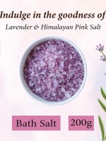 Himalayan lavender bath crystals for body & foot spa | calming, relaxing, muscle pain relief, aromatherapy | pure & natural