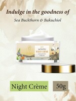 Organics retinol night face cream | sea buckthorn, bakuchiol | wrinkle repair & anti-ageing | Ajra age delay elixir moisturiser | all skin types | natural & vegan |50gm