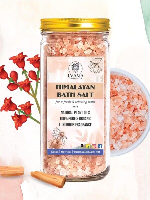 Himalayan sandalwood bath crystals for body & foot spa | calming, relaxing, muscle pain relief, aromatherapy | pure & natural | himalayan pink salt &