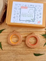 Orange & pomegranate natural neem wood teethers for babies | natural & safe | goodness of organic neem Wood (Age 3+)