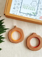 Orange & pomegranate natural neem wood teethers for babies | natural & safe | goodness of organic neem Wood (Age 3+)