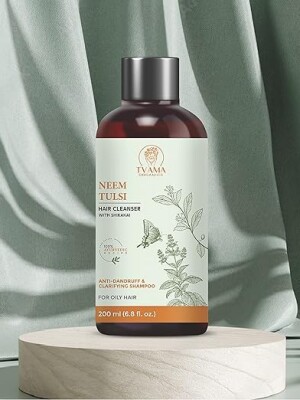 Organics Neem Tulsi Shampoo | Methi Seeds | Oil Control Gentle Cleansing | For Oily Hair | Natural, Organic, Vegan | 200ml