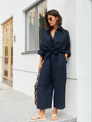 Midnight Blue Co-ord Set for women, Timeless Sophistication, Matching Outfit, Stylish Ensemble, Luxurious Color, Elegant Comfort, Stylish Coordination