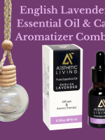 Aesthetic Living  Car Aromatizer/ Diffuser Bottle with Essential Oil(Round transparent shape-10ml+ Essential oil15ml)