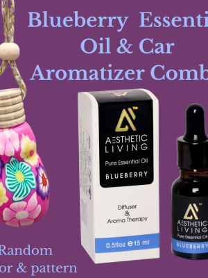 Aesthetic Living Car Aromatizer/ Diffuser Bottle with Essential Oil(gourd shape-15ml+ Essential oil 15ml)