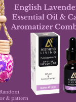 Aesthetic Living Floral Car Aromatizer/ Diffuser Bottle with Essential Oil(Urn shape-5ml+ Essential oil 15ml)