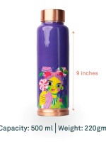 Artistic stroke | 100% pure copper bottle|500 ml |