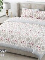 Pure cotton floral print bedsheet with 2 pillow covers