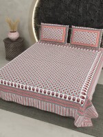 Cotton soft double bedsheet with 2 pillow covers