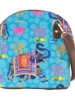 Royal Elephant Zipper Crossbody Bag