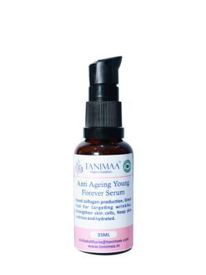 Anti Aging, Young, Forever, Face Serum boosts collagen, delays fine lines, wrinkles, ageing, removes dark spots, weight 35ml