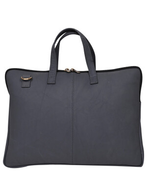 ARDAN Genuine Leather 15Inch Laptop Sleeve Bag Sleek Design Office Bag Grey color
