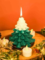 Aesthetic Living Soy wax Christmas Tree Scented Candle- Lemongrass- 110 gms