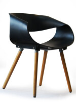 Ultimate flexible fiber chair with wooden legs perfect for living rooms, dining areas, bedrooms, cafes, and restaurants