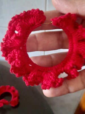 Red Medium Size Hoops