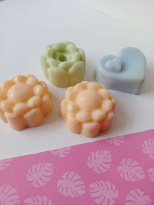 Colorful butterfly and flower kids soaps bar set by Sobek Naturals