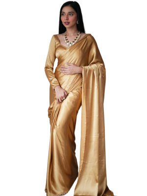 Women's Elegant Banarasi Silk Saree With Blouse Piece